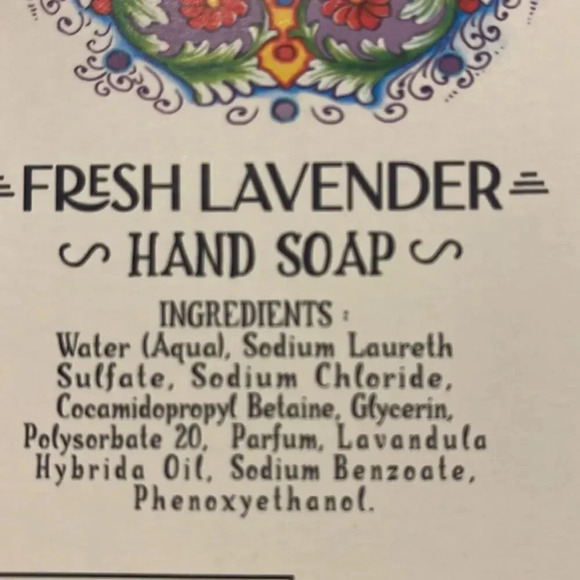 DeRuta Fresco Lavender Verbena Hand soap -21.5 fl oz H&B Co. - Picture 5 of 5